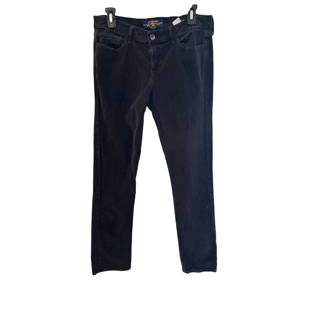 Women’s Lucky Brand Dark Gray Corduroy Pants. Size 8